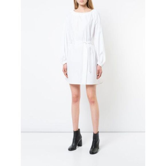 JASON WU GREY Belted Shift Mini Dress in White‎ NWT Sz 4 - Picture 1 of 7